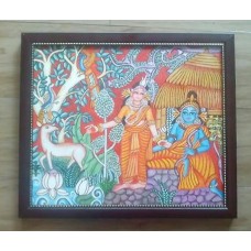 Kerala Mural- Rama Sita Vanavas